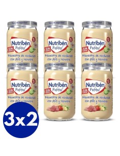 Potito Menestra de Verduras, Pollo y Ternera | Nutribén - Nappy.es