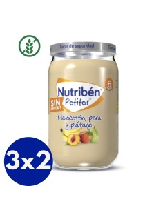 Potito melocotón, pera y plátano | Nutribén - Nappy.es