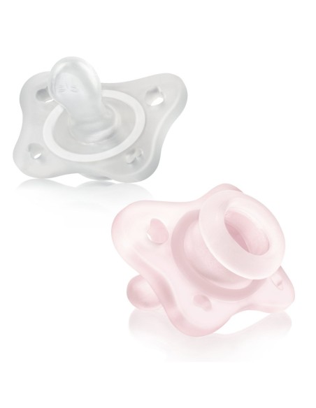 Chupete Chicco Mini Soft 0-2M Rosa 2 unidades