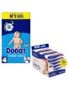 Pack Dodot Bebé-Seco Talla 4 116 uds + Toallitas Dodot a elegir (protección y cuidado completo)