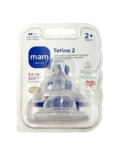 PACK  DE TETINAS SILICONA MAM 2+ - Se adaptan a la boca de tu bebé -
