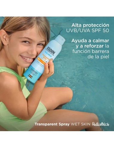 Fotoprotector ISDIN Transparent Spray Wet Skin Pediatrics SPF50