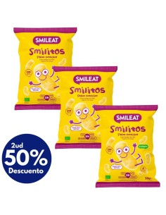 Oferta Pack 3 uds. Smilitos de maíz bolsa 38g. +8M Smileat
