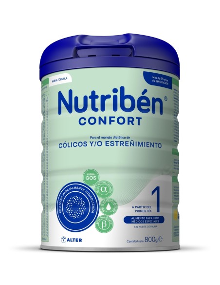 Leche de formula Confort 1 Nutribén 800g - Leche infantil - Nappy.es