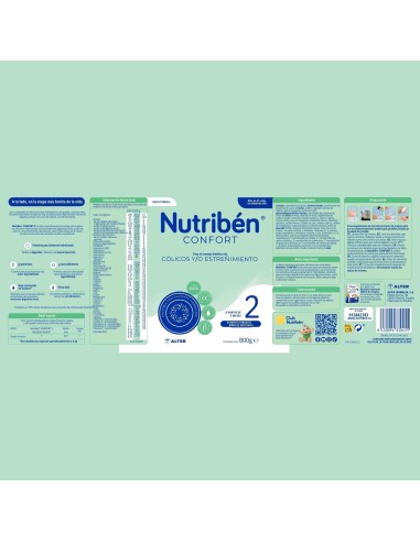 Leche de formula Confort 2 Nutribén 800g - Nappy.es