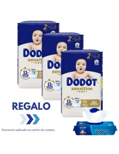 Dodot Sensitive Talla 2 (522 uds) - Pack 3 Cajas | Nappy