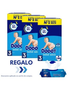 Dodot Bebé-Seco Talla 3 (558 uds) - Pack 3 Cajas | Nappy
