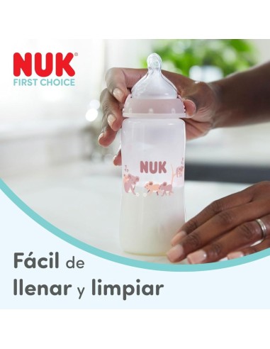 Biberón NUK First Choice+ 150ml 0M Azul con Control de Temperatura