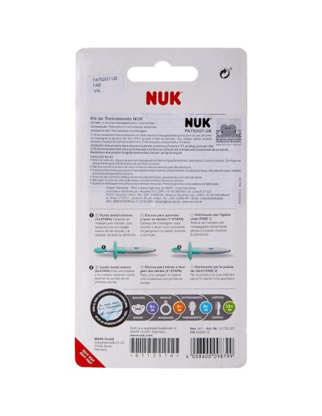 Set Cepillos Dentales Entrenamiento NUK Bebé – Primeros Dientes