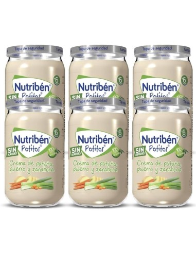 Potito Crema de Patatas, Puerro y Zanahoria | Nutribén - Nappy.es