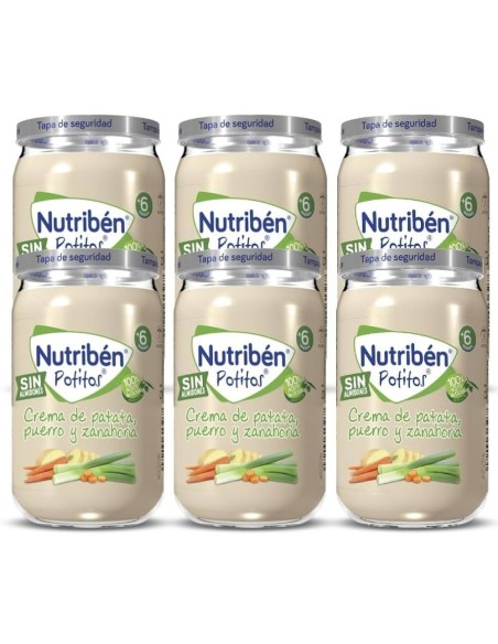 Potito Crema de Patatas, Puerro y Zanahoria | Nutribén - Nappy.es