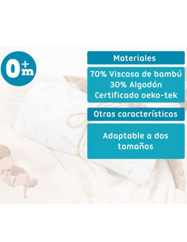 Muselina Bambú Kiokids Verde 120x120 cm – Arrullo Bebé Suave