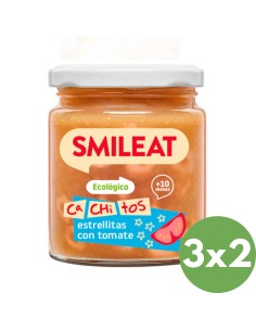 Tarrito cachitos pasta con tomate 230gr 10M+ | Smileat - Nappy.es