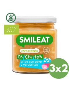 Tarrito CA-CHI-TOS de arroz con pavo y verduras 230g +10 M. Smileat