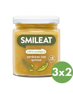 Tarrito de verduras con quinoa 230 gr | Smileat - Nappy.es