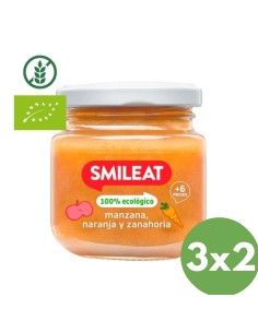 Oferta Potito manzana, naranja y zanahoria ecológica tarrito 130g. +6M