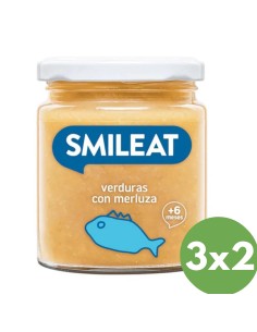 Oferta Potito verduras con merluza ecológico tarrito 230g. +6M Smileat