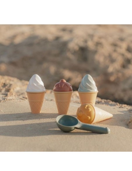 Set moldes playa helados Little Dutch +18m juguete arena bebé 9 piezas