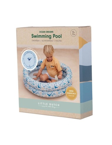 Piscina infantil azul 80 cm Ocean Dreams Little Dutch +24m piscina bebé verano