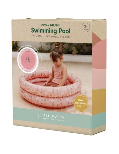 Piscina infantil rosa 80 cm Ocean Dreams Little Dutch +24m piscina bebé verano