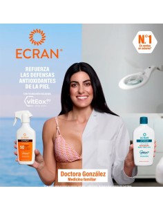 Pack solar Ecran SPF50 270ml + Aftersun reparador 350ml protección y cuidado piel 2