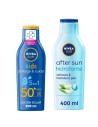 Pack Nivea Sun SPF50+ 200ml + After Sun hidratante 400ml protección y cuidado solar