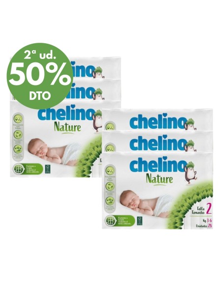 Pack 6 Pañales Chelino Nature Talla 2 | Chelino - Nappy.es