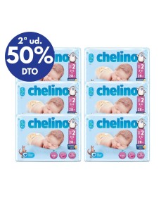 Pack 6 Pañal Love Chelino Talla 2 (3 - 6 kg) 168 uds.