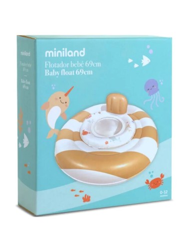 Flotador bebé con asiento 69 cm Miniland +0 meses flotador piscina bebé
