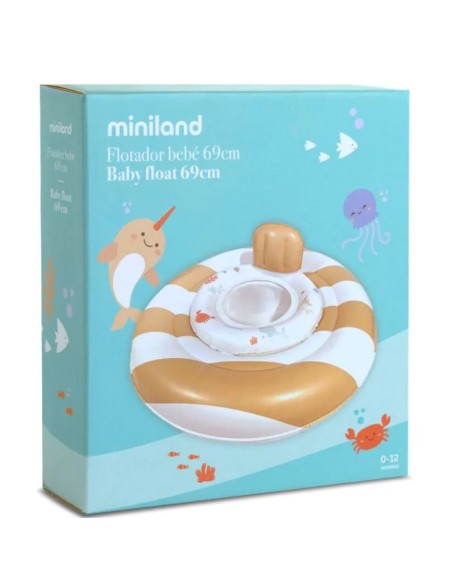 Flotador bebé con asiento 69 cm Miniland +0 meses flotador piscina bebé