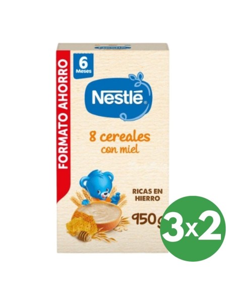 Papilla de 8 cereales con miel 950gr 6M+ | Nestlé - Nappy.es