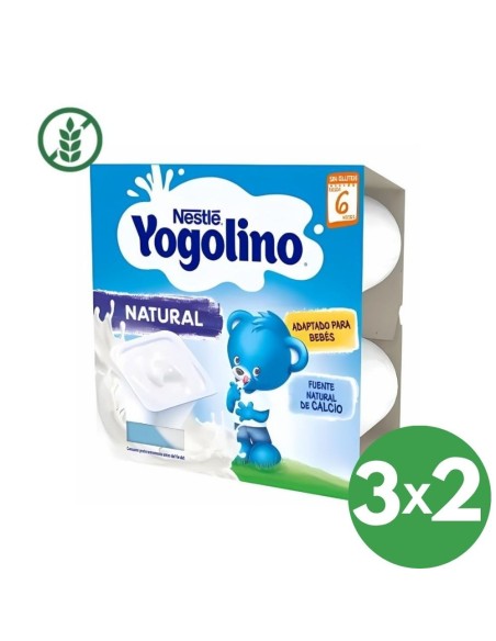 Yogolino Natural pack de 4 100gr 6M+ | Nestlé - Nappy.es