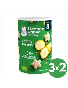 Puff snack orgánico de cereales con plátano 35gr | Gerber - Nappy.es