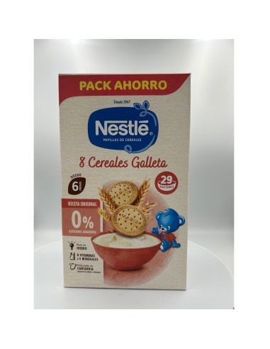 Papilla de 8 cereales con galleta maría 725gr 6M+ | Nestlé - Nappy.es