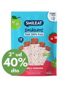 Smilado fresa y manzana 250g. (5 uds) +6M. | Smileat - Nappy.es