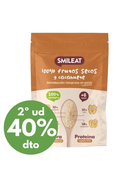 Oferta Mix frutos secos y cacahuete ECO 200g. +6M Smileat