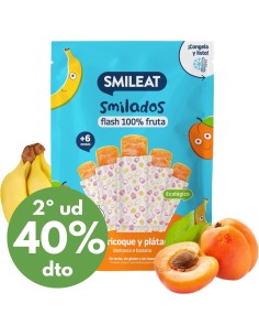 Oferta Smilado albaricoque y plátano ecológico 250g. (5 uds) +6M. Smil