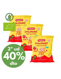 Pack 3 uds. Smilondas sabor tomate y queso | Smileat - Nappy.es