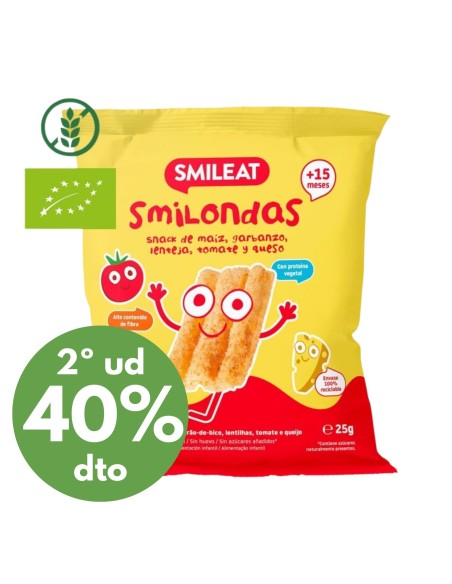 Smilondas de tomate y queso 25gr eco Smileat