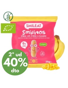 Smilitos sabor fresa y plátano eco |Smileat - Nappy.es