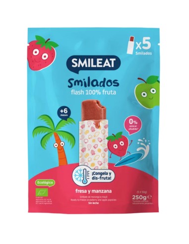 Smilado fresa y manzana 250g. (5 uds) +6M. | Smileat - Nappy.es