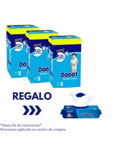 Pack Dodot 3 cajas Talla 5 Bebé-Seco 324uds – Protección Total 12 h
