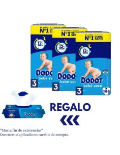 Dodot Bebé-Seco Talla 3 (558 uds) - Pack 3 Cajas | Nappy