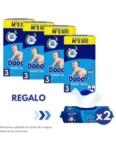 Dodot Bebé-Seco Talla 3 (744 uds) - Pack 4 Cajas | Nappy