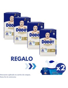 Dodot Sensitive Talla 2 (696 uds) - Pack 4 Cajas | Nappy