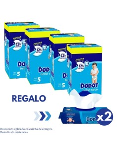 Pack Dodot 4 cajas Talla 5 Bebé‑Seco 432uds – en oferta