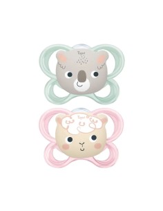Pack de chupetes Soft Touch Oveja y Koala 6-18M Tigex - Nappy.es