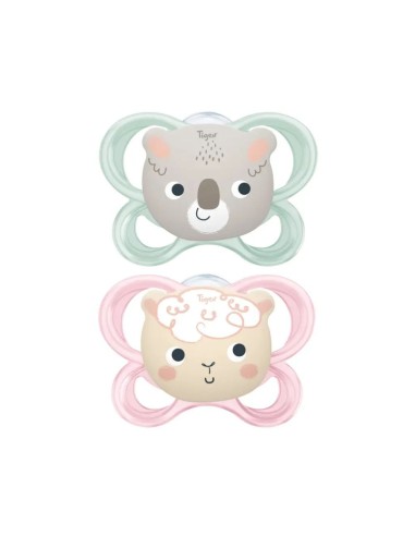 Pack de chupetes Soft Touch Oveja y Koala 6-18M Tigex - Nappy.es