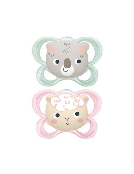 Pack de chupetes Soft Touch Oveja y Koala 6-18M Tigex - Nappy.es