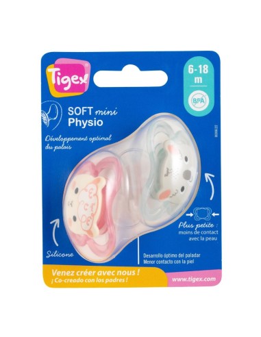 Pack de chupetes Soft Touch Oveja y Koala 6-18M Tigex - Nappy.es